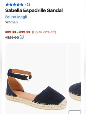 Bruno Magli Sabella Navy Suede Espadrille Sandal